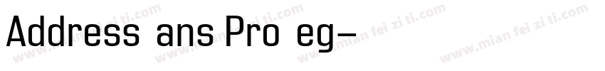 Address Sans Pro Reg字体转换